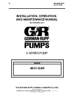 GORMAN-RUPP PUMPS 06C1-GAR Installation, Operation, And Maintenance Manual With Parts List preview