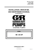 GORMAN-RUPP PUMPS 4D-E3 3P Installation, Operation, And Maintenance Manual With Parts List preview