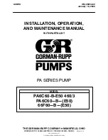 GORMAN-RUPP PUMPS 66F60-B-E50 Installation, Operation, And Maintenance Manual With Parts List preview