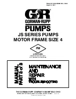 Предварительный просмотр 1 страницы GORMAN-RUPP PUMPS JS Series Maintenance And Repair With Troubleshooting