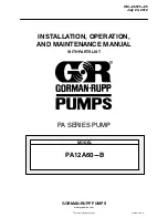 Preview for 1 page of GORMAN-RUPP PUMPS PA Seris Installation, Operation And Maintenance Manual