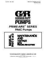 GORMAN-RUPP PUMPS PA6C Maintenance And Repair Manual preview