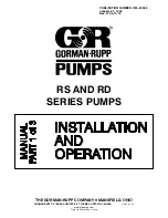 Preview for 1 page of GORMAN-RUPP PUMPS Roto-Prime RD Series Installation And Operation Manual