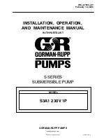 GORMAN-RUPP PUMPS S Series Installation, Operation, And Maintenance Manual With Parts List предпросмотр