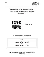 GORMAN-RUPP PUMPS S4A1-E25 460/3 Installation, Operation And Maintenance Manual preview