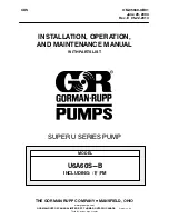 GORMAN-RUPP PUMPS U Series Installation, Operation And Maintenance Manual предпросмотр