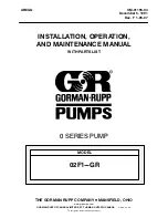 GORMAN-RUPP 02F1?GR Installation, Operation And Maintenance Manual предпросмотр