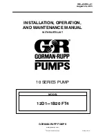 Предварительный просмотр 1 страницы GORMAN-RUPP 12D1-1B20 FT4 Installation, Operation And Maintenance Manual