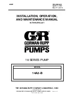 GORMAN-RUPP 14A2-B Installation, Operation And Maintenance Manual preview