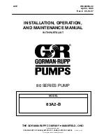 GORMAN-RUPP 80 SERIES Installation, Operation, And Maintenance Manual With Parts List предпросмотр