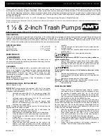 Предварительный просмотр 1 страницы GORMAN-RUPP AMT 316T-95 Specifications Information And Repair Parts Manual