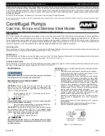 GORMAN-RUPP AMT 3680 Series Specifications Information And Repair Parts Manual предпросмотр