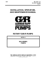 Предварительный просмотр 1 страницы GORMAN-RUPP GHA SERIES Installation, Operation And Maintenance Manual