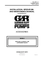 Предварительный просмотр 1 страницы GORMAN-RUPP GRP33-08A Installation, Operation, And Maintenance Manual With Parts List