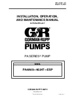 GORMAN-RUPP PA4A60-4024T-ESP Installation, Operation And Maintenance Manual предпросмотр