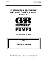 Предварительный просмотр 1 страницы GORMAN-RUPP PA4C60-4045H Installation, Operation And Maintanance Manual