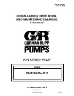 GORMAN-RUPP PAH SERIES Installation, Operation, And Maintenance Manual With Parts List предпросмотр