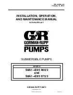 Предварительный просмотр 1 страницы GORMAN-RUPP S8A1-E95 460/3 Installation, Operation, And Maintenance Manual With Parts List