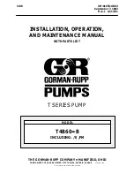 Предварительный просмотр 1 страницы GORMAN-RUPP SUPER T SERIES Installation, Operation And Maintenance Manual