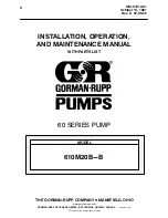 Preview for 1 page of Gormann-Rupp Pumps 60 Series Installation, Operation, And Maintenance Manual With Parts List