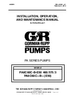 Gormann-Rupp Pumps PA Series Installation, Operation And Maintenance Manual preview