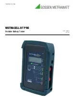 Preview for 1 page of Gossen MetraWatt B100B Operating Instructions Manual