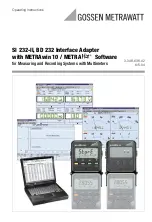 Предварительный просмотр 1 страницы Gossen MetraWatt BD 232 Operating Instructions Manual