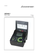 Gossen MetraWatt GEOHM 5 User Manual preview