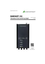 Gossen MetraWatt MAVOWATT 210 ROGOWSKI Operating Instructions Manual preview