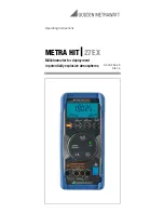 Gossen MetraWatt METRA HIT 27EX Operating Instructions Manual preview