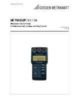 Gossen MetraWatt METRACLIP 63 Operating Instructions Manual preview