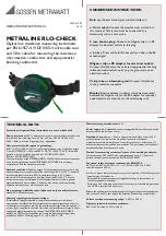 Preview for 3 page of Gossen MetraWatt METRALINE RLO-CHECK Operating Instructions