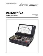 Gossen MetraWatt METRAport 3A Operating Instructions Manual preview