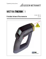 Gossen MetraWatt METRATHERM Operating Instructions Manual preview