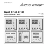 Preview for 1 page of Gossen MetraWatt R2080 Operating Instructions Manual