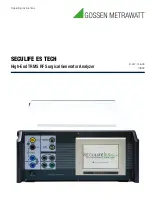 Gossen MetraWatt SECULIFE ES TECH Operating Instructions Manual preview