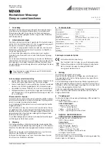 Gossen MetraWatt WZ1001 Operating Instructions preview