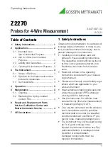 Gossen MetraWatt Z227O Operating Instructions preview