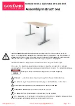 Предварительный просмотр 1 страницы GoStand 1 Series Assembly Instructions Manual