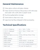 Preview for 5 page of GOSUN Table 120 User Manual