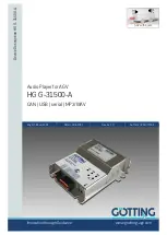 Preview for 1 page of Gotting HG G-31500-A Manual