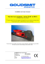 Preview for 1 page of Goudsmit RNF Series Installation And User Manual