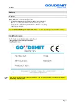 Preview for 8 page of Goudsmit RNF Series Installation And User Manual