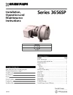 Preview for 1 page of Goulds Pumps 3656SP Series Installation, Operation And Maintenance Instructions