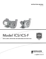 Предварительный просмотр 1 страницы Goulds ICS Installation, Operation And Maintenance Instructions