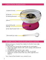 Preview for 4 page of Gourmet Gadgetry Candy Floss User Manual