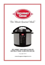 Gourmet Genie Gourmet Smoker Cookery Book & Operating Instructions preview