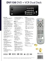 Preview for 2 page of GoVideo DV1130 Specifications