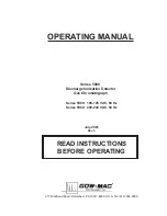 Preview for 1 page of Gow-Mac 5900 Series Instructions & Operating