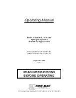 Предварительный просмотр 1 страницы Gow-Mac 75-850-BV Operating Manual